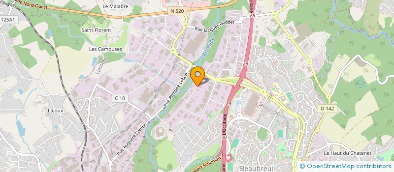 localisation de l'entreprise S.G.I.A. à LIMOGES