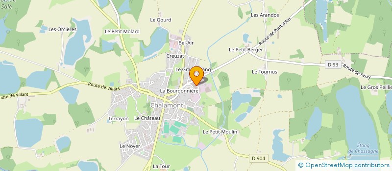 localisation de l'entreprise S.G. INVESTISSEMENT à CHALAMONT