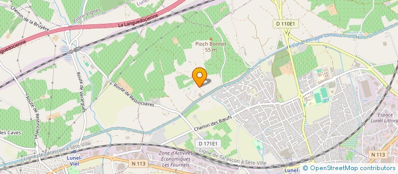 localisation de l'entreprise S.G.L. à LUNEL