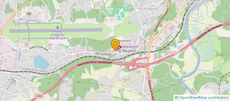 localisation de l'entreprise S. G. M. à ANGLET