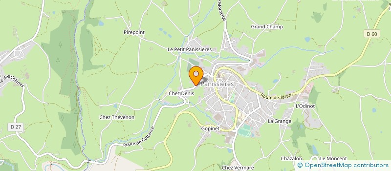 localisation de l'entreprise S.G. MENUISERIE  PANISSIERES