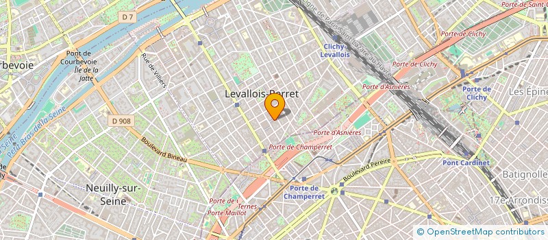 localisation de l'entreprise S.G. PRIMEURS à LEVALLOIS-PERRET