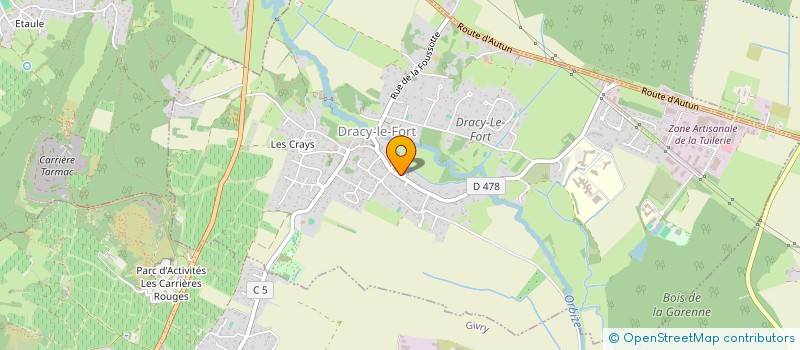 localisation de l'entreprise S.G.R. à DRACY-LE-FORT