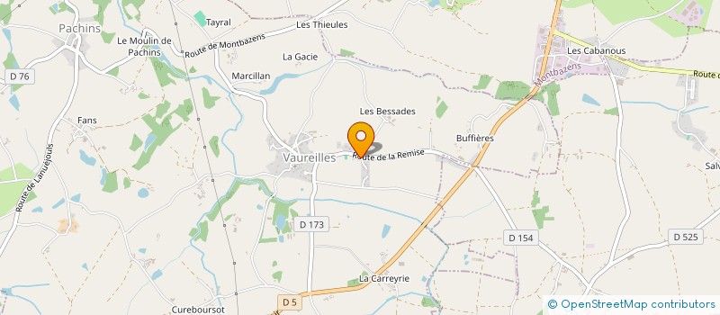 localisation de l'entreprise S.G.S.M.  VAUREILLES