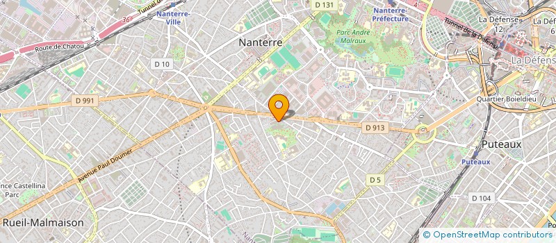 localisation de l'entreprise S&G SERVICES à NANTERRE