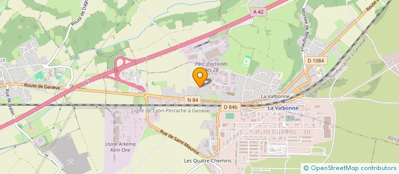 localisation de l'entreprise S.G SEYSSEL CARRELAGES  BELIGNEUX