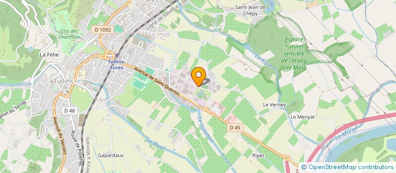 localisation de l'entreprise S.G.V.E. - SOCIETE GRENOBLOISE DE VOYAGES ET D ENTREPRISES  TULLINS