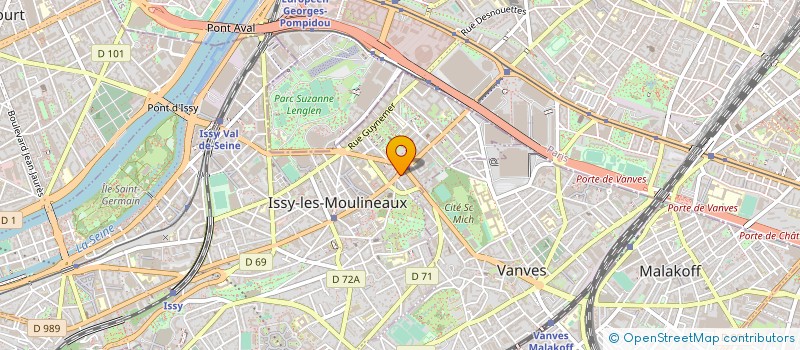 localisation de l'entreprise S.H. à ISSY-LES-MOULINEAUX