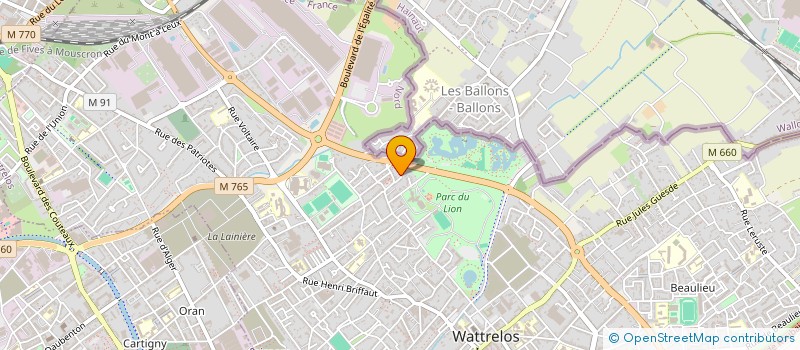 localisation de l'entreprise S & H à WATTRELOS
