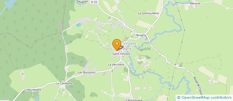 localisation de l'entreprise S & H  SAINT-VINCENT-BRAGNY