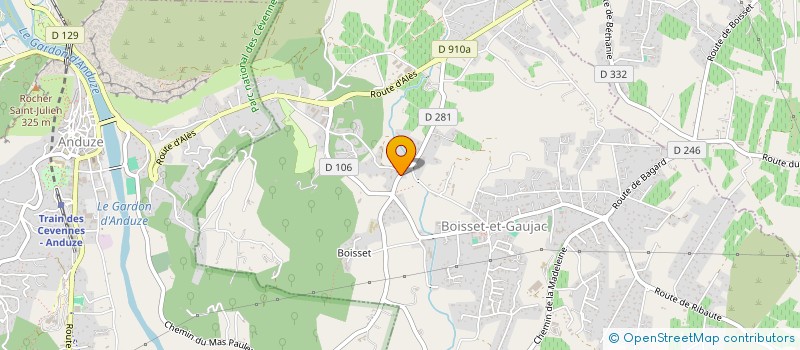 localisation de l'entreprise S.H.B  BOISSET-ET-GAUJAC