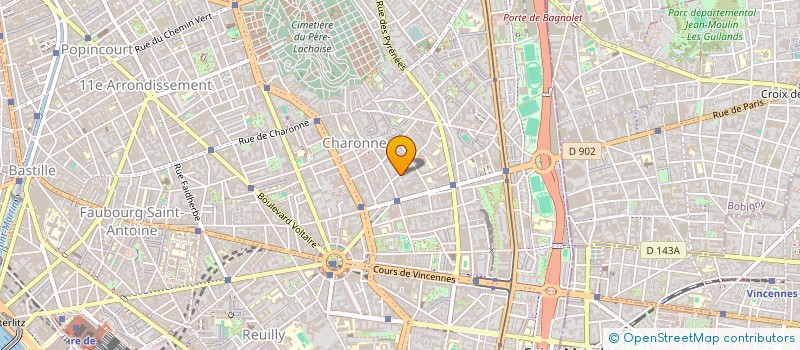 localisation de l'entreprise S.H.C.  PARIS