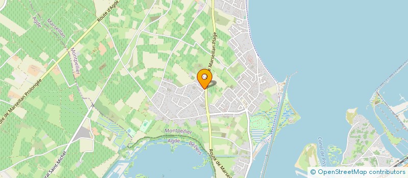 localisation de l'entreprise S.H.E à MARSEILLAN