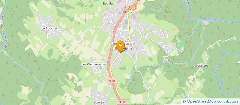 localisation de l'entreprise S.H FIBRE OPTIQUE  SAINT-MAURICE-DE-LIGNON