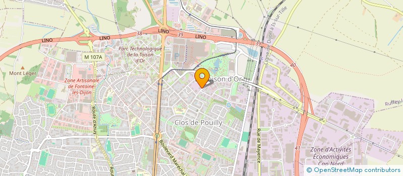 localisation de l'entreprise S.H IMMOBILIER  DIJON