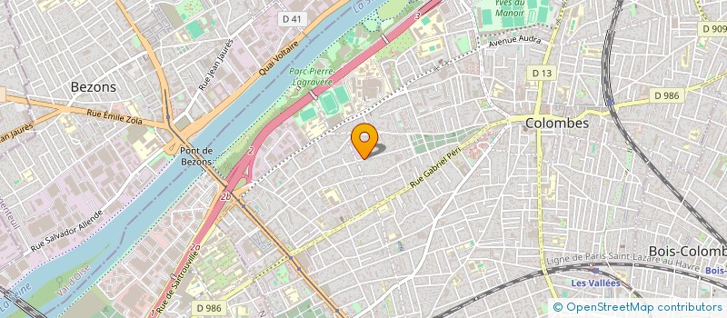 localisation de l'entreprise S & H INGENIERIE à COLOMBES