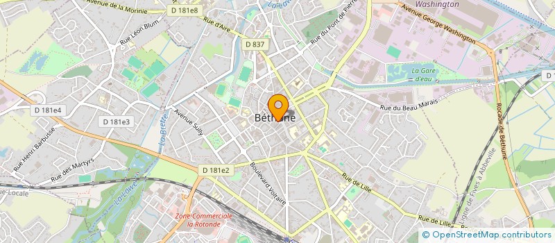 localisation de l'entreprise S.H.L. à BETHUNE