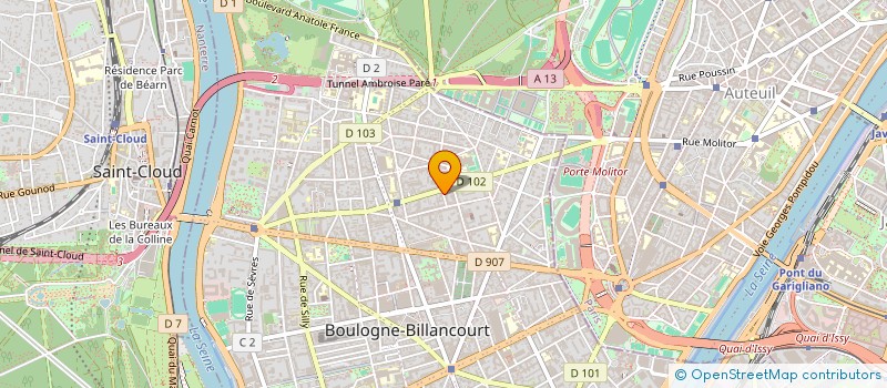 localisation de l'entreprise S&H PATRIMOINE à BOULOGNE-BILLANCOURT