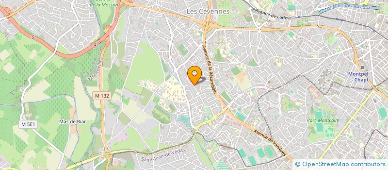 localisation de l'entreprise S.H.R.N.  MONTPELLIER