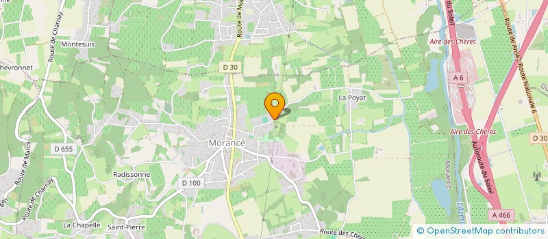 localisation de l'entreprise S.H.S.  MORANCE