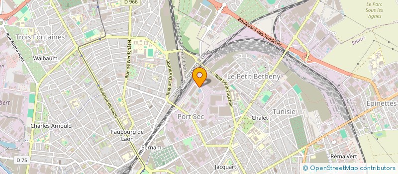 localisation de l'entreprise S.H.T.J.  REIMS