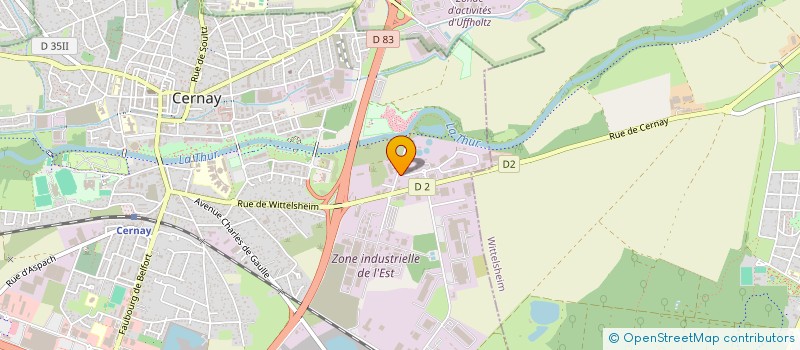 localisation de l'entreprise S & H TOITURE à CERNAY