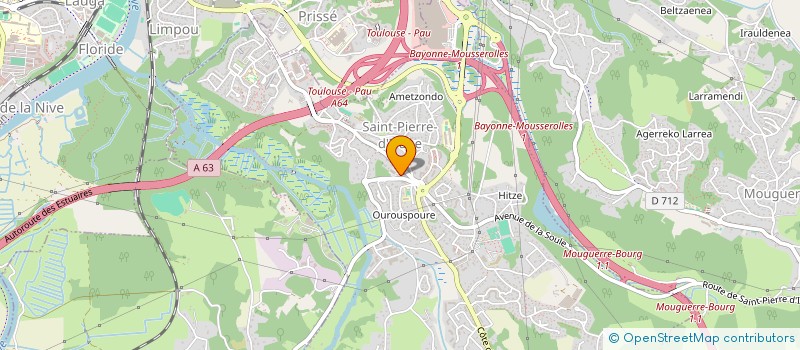 localisation de l'entreprise S.I.D.E.C. à SAINT-PIERRE-D'IRUBE