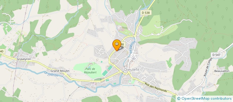 localisation de l'entreprise S.I DES EAUX ET DE L'ASSAINISSEMENT DU PAYS DE DIEULEFIT-BOURDEAUX (SIEA) à DIEULEFIT