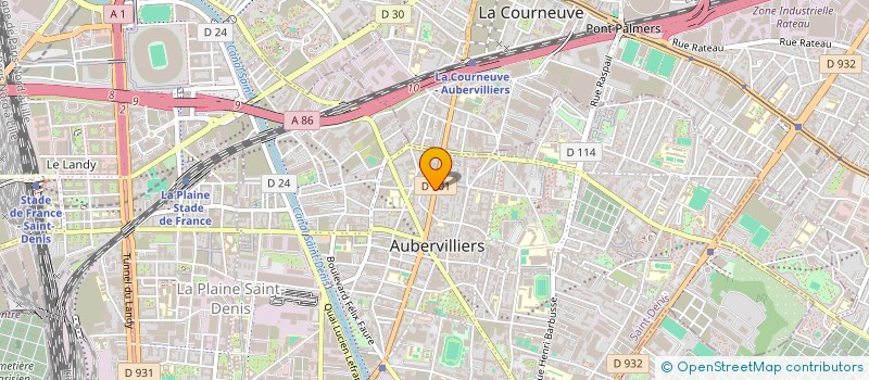 localisation de l'entreprise S.I.E.T.G.P.  AUBERVILLIERS