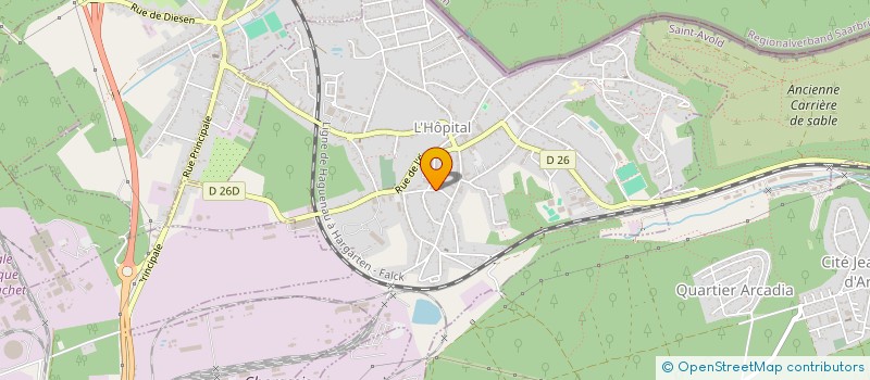 localisation de l'entreprise S.I.GESTION COLLEGE FRANCOIS RABELAIS à L'HOPITAL