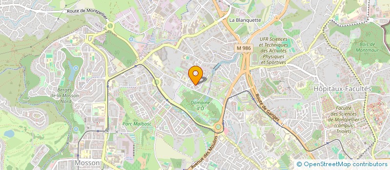 localisation de l'entreprise S.I.M à MONTPELLIER