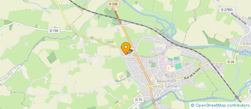 localisation de l'entreprise S.I.M.I.M.  BEAUMONT-SUR-SARTHE