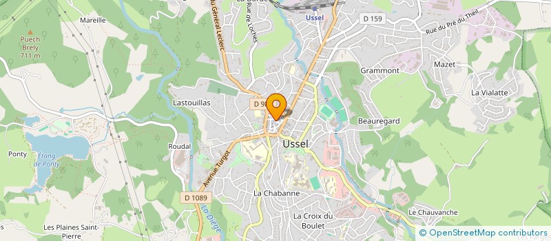 localisation de l'entreprise S.I.P à USSEL