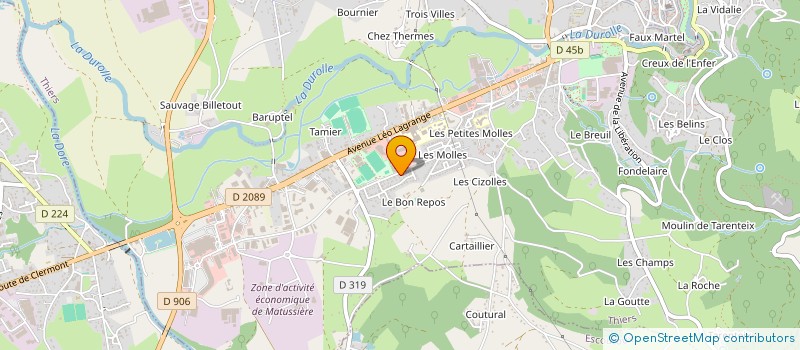 localisation de l'entreprise S I P M A  THIERS