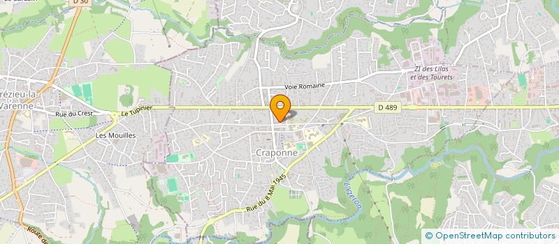 localisation de l'entreprise S.I. POUR LES PERSONNES AGEES DE L'OUEST LYONNAIS : ESPACE SENIORS à CRAPONNE