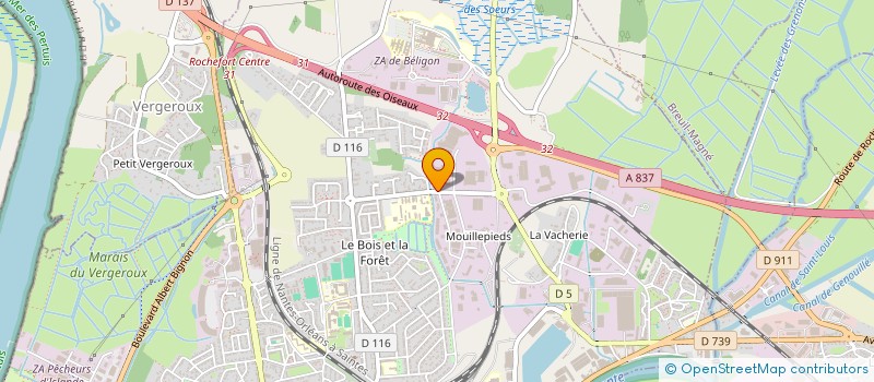 localisation de l'entreprise S.I.T.A.P.  ROCHEFORT