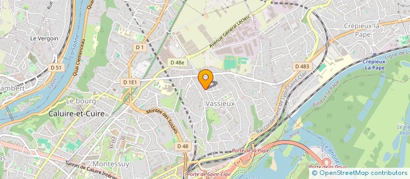 localisation de l'entreprise S.I.V SOCIETE IMMOBILIERE DE VASSIEUX  CALUIRE-ET-CUIRE