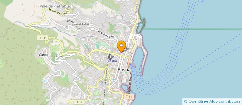 localisation de l'entreprise S'IMMO CONCEPT à BASTIA
