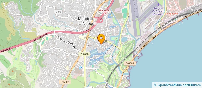 localisation de l'entreprise S INVESTIR POUR LA SLA 06 à MANDELIEU-LA-NAPOULE