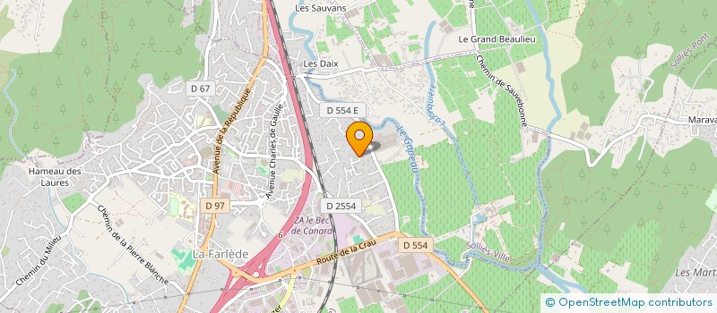 localisation de l'entreprise S.J.  LA FARLEDE