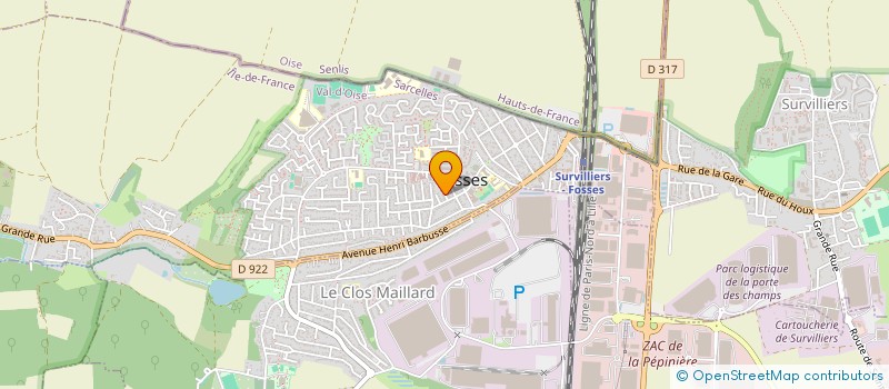 localisation de l'entreprise S&J  FOSSES