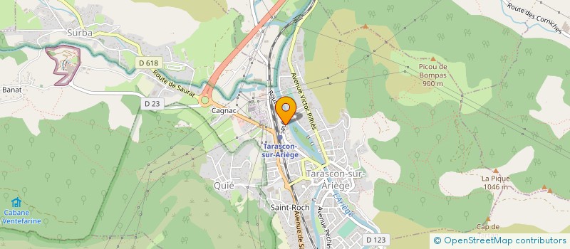 localisation de l'entreprise S.J.C.  TARASCON-SUR-ARIEGE