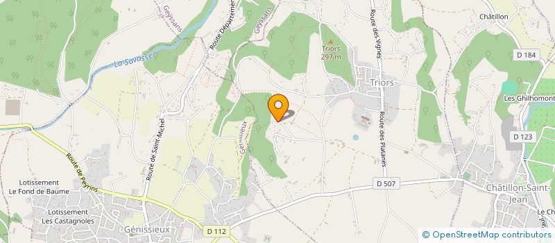 localisation de l'entreprise S.J.C  TRIORS