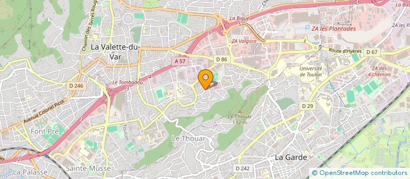 localisation de l'entreprise S.J.C. à LA VALETTE-DU-VAR