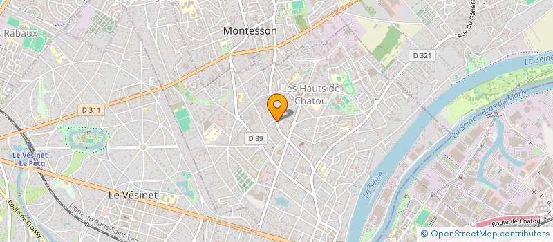 localisation de l'entreprise S&J COIFFURE à CHATOU