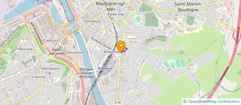 localisation de l'entreprise S.J.F. à BOULOGNE-SUR-MER