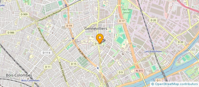 localisation de l'entreprise S.J.F.D. GENNEVILLIERS à GENNEVILLIERS