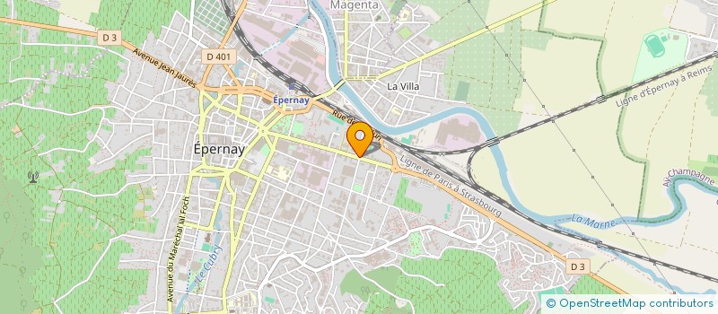 localisation de l'entreprise S.J.M.  EPERNAY