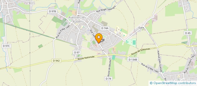 localisation de l'entreprise S.J.M. DISTRIBUTION  AVESNES-LES-AUBERT