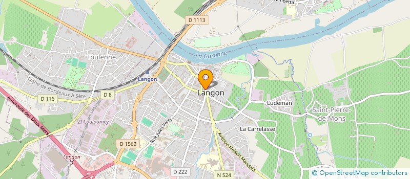 localisation de l'entreprise S.J. OPTIC à LANGON